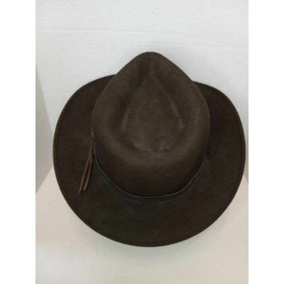 Classic Brown Fedora Hat - Picture 4 of 6